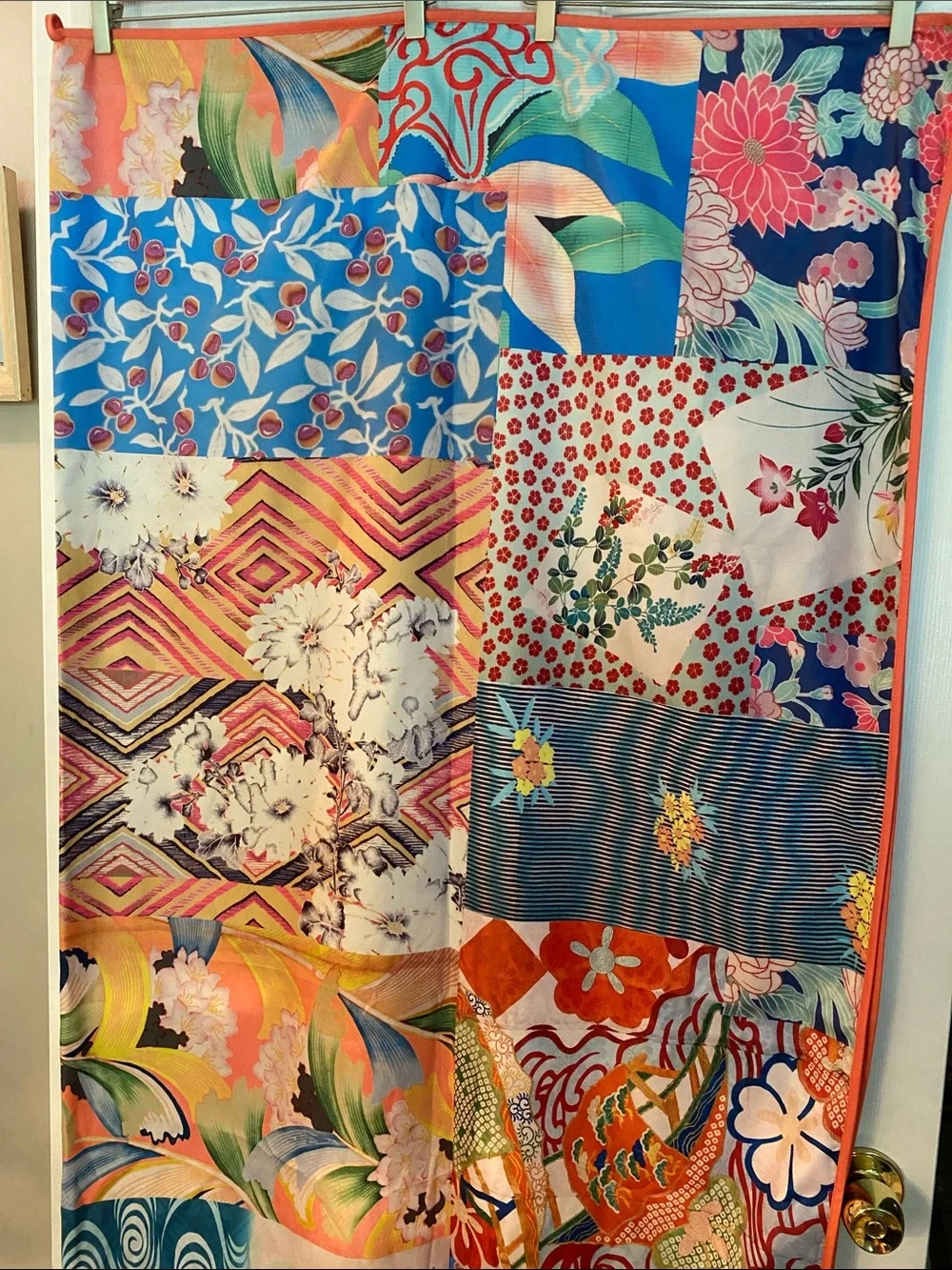 Johnny Was “Grace Bright Beach Blanket” Reversible, Colorful Florals 65x70 NIB